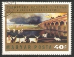 Stamps Hungary -  Tormenta en el Hortobágy 