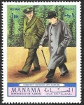 Stamps United Arab Emirates -  Manama - Eisenhower y Churchill