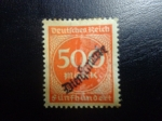 Stamps : Europe : Germany :  con placa de imprecion los numeros en el distrito