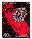 Stamps North Korea -  S A T E L I T E 