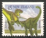 Stamps New Zealand -  Tyrannosaurus, Apatosaurus