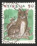 Stamps Switzerland -  Gato domestico