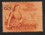 Stamps Hungary -  3º Congreso: Mujer con frutas