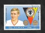 Stamps United Arab Emirates -  Ajman - 101 - Karl Heinz Schnellinger, futbolista alemán