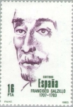 Stamps : Europe : Spain :  PERSONAJES FAMOSOS FRANCISCO SALZILLO (1707-1783)