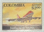 Stamps : America : Colombia :  Jumbo 747