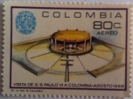Stamps : America : Colombia :  Visita de Paulo VI a Colombia