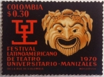 Stamps : America : Colombia :  Festival latinoamericano de teatro universitario Manizales