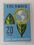 Stamps : America : Colombia :  XXV Aniversario OEA