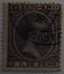 Stamps : Europe : Spain :  8 C. de Peso Puerto Rico