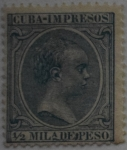Stamps : Europe : Spain :  1/2 mila de peso Isla de Cuba