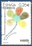 Stamps Spain -  Edifil 3959 Día mundial de la lepra 0,26