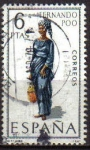 Stamps Spain -  ESPAÑA 1968 1843 Sello Trajes Tipicos Españoles Fernando Poo Usado