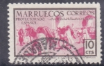 Stamps Morocco -  caballos