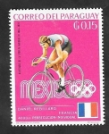 Stamps Paraguay -  1001 - Daniel Rebillard, ciclismo, vencedor en los juegos olímpicos de Mexico 68