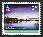 Stamps United Kingdom -  Guernsey - St. Saviours reservoir