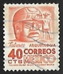 Stamps Mexico -  Cabeza de piedra en Tabasco