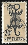 Stamps New Zealand -  Pintura rupestre