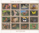 Stamps United Arab Emirates -  MARIPOSAS