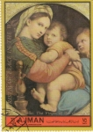 Stamps United Arab Emirates -  MICHELANGELO- la virgen y el niño