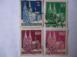 Stamps Germany -  Cologne cathedral - Alemani-OcupaciónAliada 1945/53.Serie:Zona Americana y Británica.