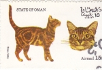 Stamps Oman -  gatos de raza-