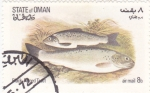 Stamps Oman -  PECES- trucha