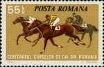 Stamps Romania -  Centenario de las carreras de caballos en Rumania