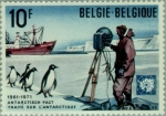 Stamps Belgium -  Pingüino de Adelia (Pygoscelis adeliae), Barco, Fotógrafo