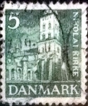 Stamps Denmark -  Scott#252 intercambio, 0,25 usd, 5 cents. 1936
