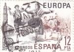 Stamps Spain -  EUROPA CEPT. BAILE POPULAR- LA JOTA (33)