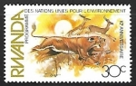 Stamps Rwanda -   10º ANIVERSARIO DEL PROGRAMA DE LA ONU PARA EL DESARROLLO 