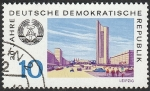 Stamps Germany -  1199 - 20 Anivº de la R.D.A., vista de la ciudad de Leipzig