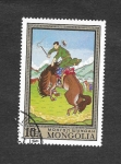 Stamps Mongolia -  Pintura