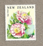 Stamps New Zealand -  Flores