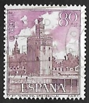 Stamps Spain -  Serie Turística - Torre del Oro (Sevilla)