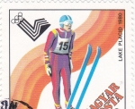 Stamps Hungary -  OLIMPIADA DE INVIERNO LAKE PLACID.80