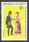 Stamps Maldives -  Centº de la muerte de Sir Rowland Hill