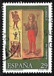 Stamps Spain -  Museo de naipes - Sota de bastos