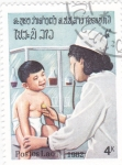Stamps Laos -  ENFERMERA Y NIÑO