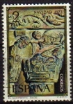 Stamps Spain -  ESPAÑA 1973 2162 Sello Navidad. Nacimiento Capitel monasterio Silos (Burgos) Usado Spain