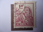 Stamps Romania -  Trabajador textil