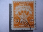 Stamps Europe - Yugoslavia -  Antorchas y Estrellas - F.N.R. Jugoslavija - Porto.