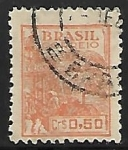 Stamps Brazil -  Agricultura  trigo