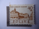 Stamps Poland -  Casco Antiguo de Varsovia el el Siglo XVIII- 700 (7 Siglo) Aniversario de Varsovia.