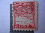 Stamps Venezuela -  Mapa de Venezuela - (Primera Serie)