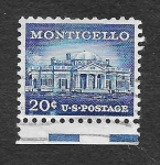 Stamps United States -  1047 - Monticello