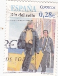 Stamps Spain -  DIA DEL SELLO- EL CARTERO  (35)