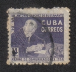Stamps Cuba -  Fondo de jubilación para empleados de correos.Antonio Sanchez de Bustamante (1865-1951) 