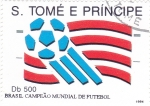 Stamps So Tom and Prncipe -  CAMPEONATO MUNDIAL FUTBOL BRASIL